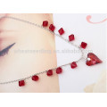 2015 Fashion Garnet Crystal Diamond Pendant Necklace